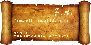 Pimpedli Apollónia névjegykártya